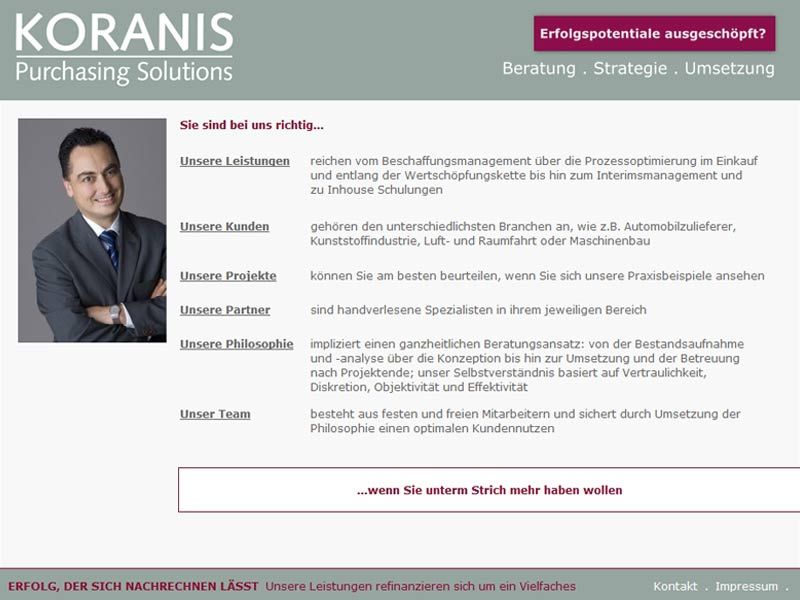 Webseite für Logistik-Dienstleister