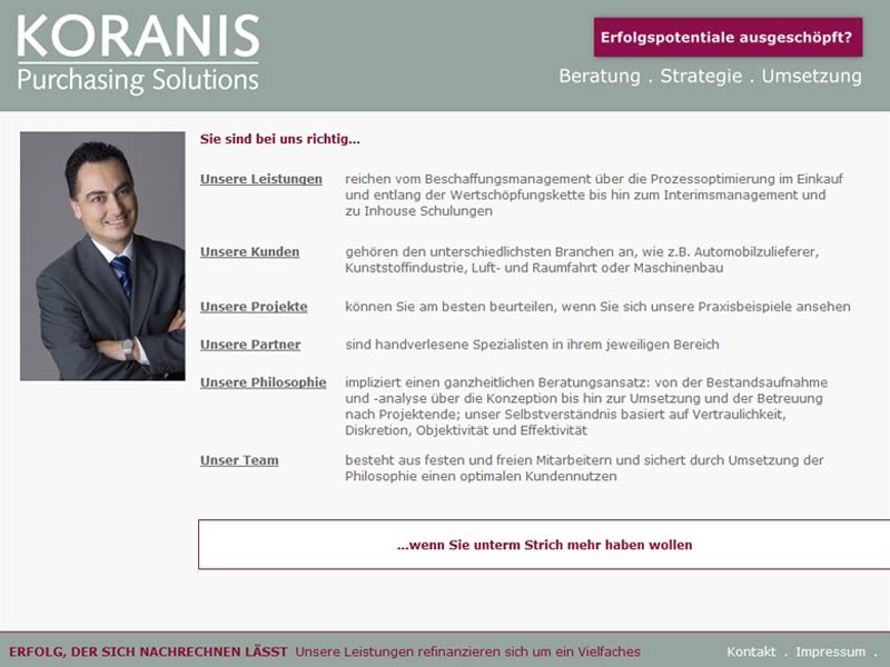 Webseite für Logistik-Dienstleister