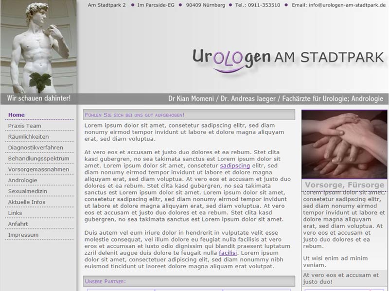 Entwurf für urologische Praxis